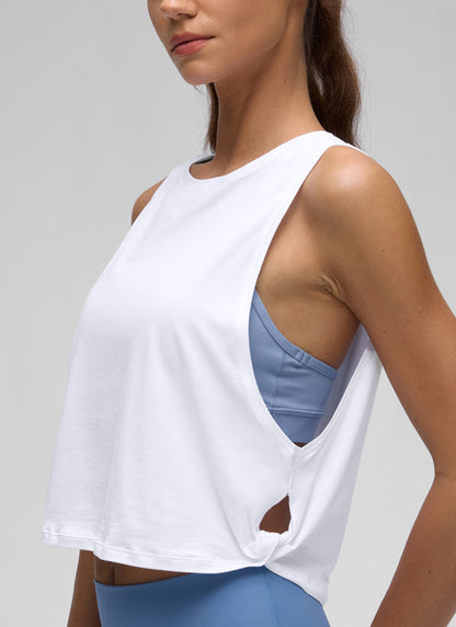 Pima Cotton Crop Deep Armhole Tank