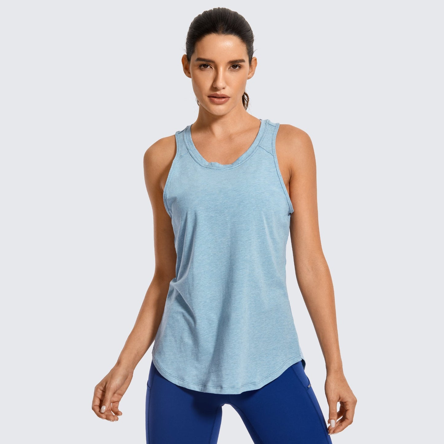 Pima Cotton Split Open Back Tank