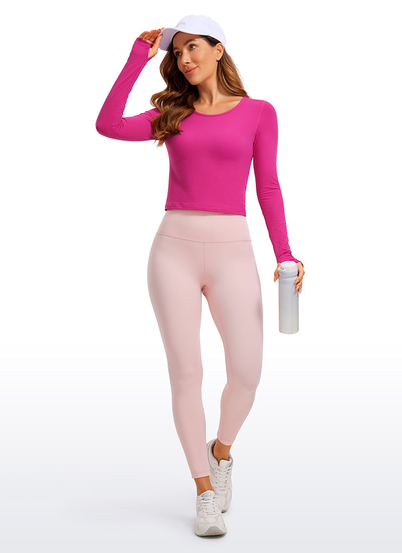 Brushed Thumbhole Cropped Long Sleeve