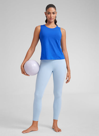 Pima Cotton Crop Round Neck Tank