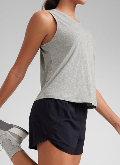 Pima Cotton Crop Round Neck Tank