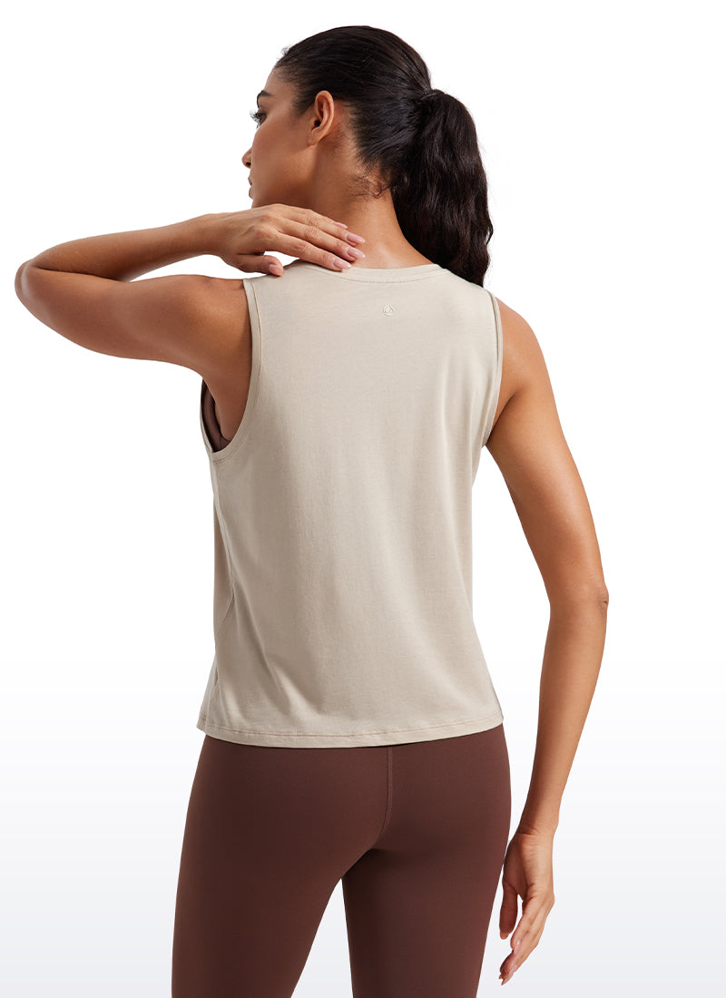 Pima Cotton Crop Round Neck Tank