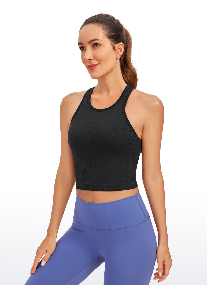 Seamless Ribbed Racerback Crop Tank