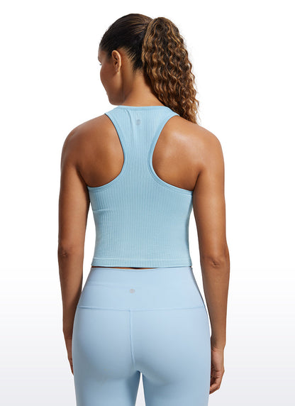 Seamless Ribbed Racerback Crop Tank