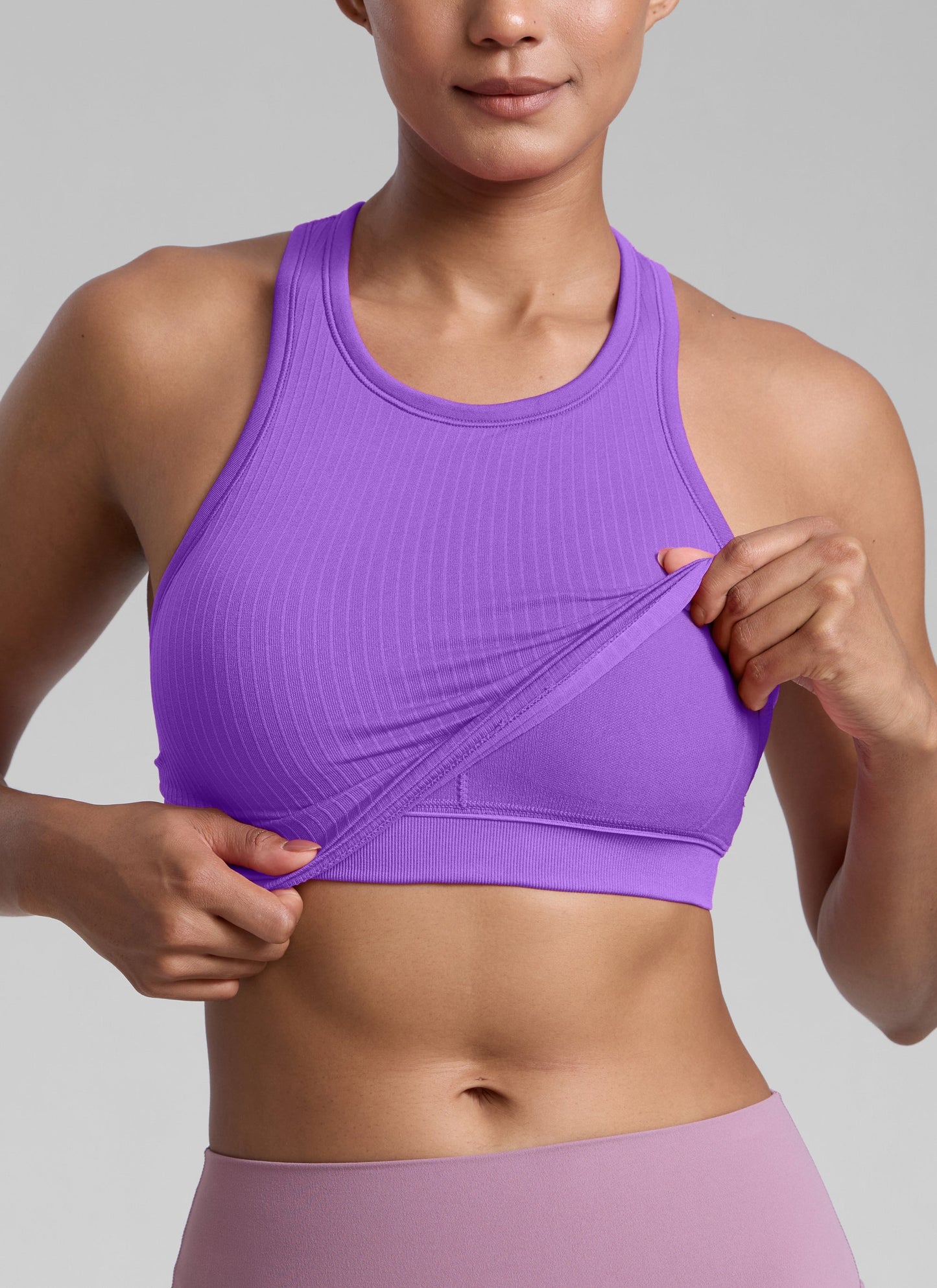 Seamless Ribbed Racerback Crop Tank