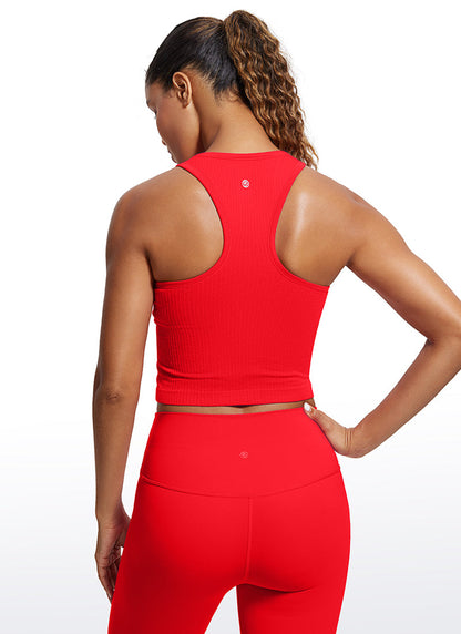 Seamless Ribbed Racerback Crop Tank