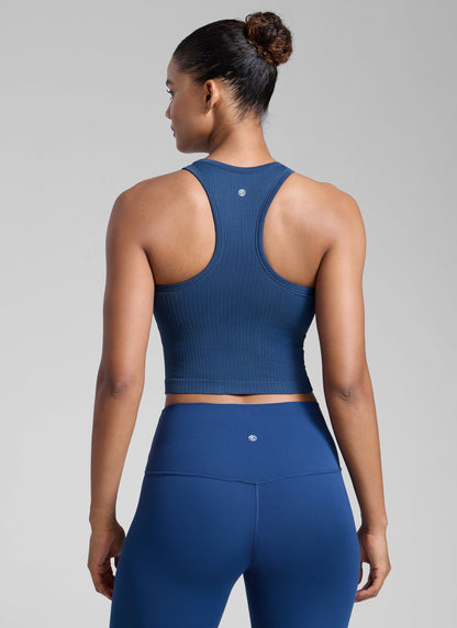 Seamless Ribbed Racerback Crop Tank
