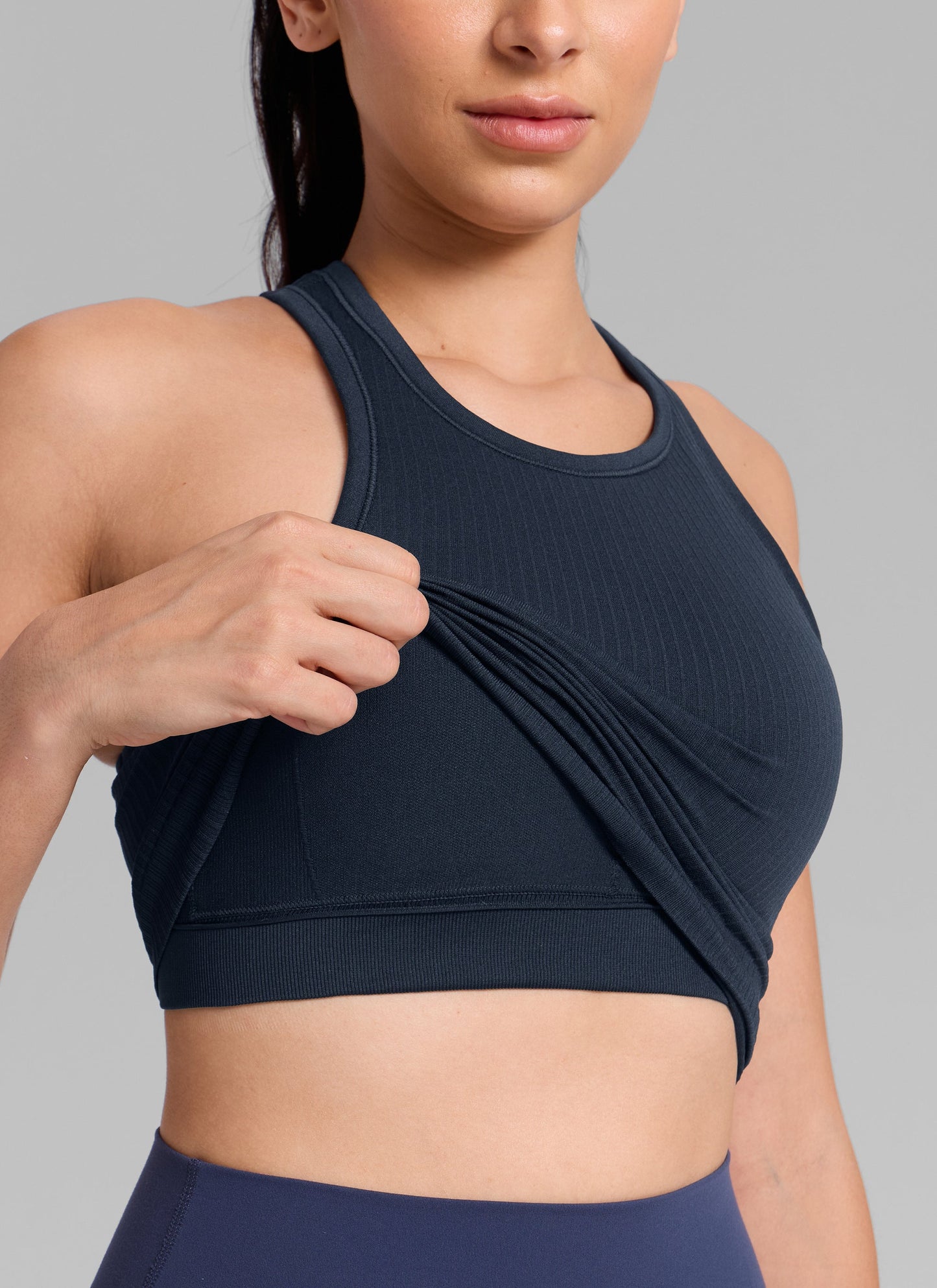Seamless Ribbed Racerback Crop Tank