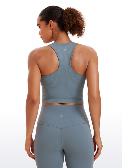 Seamless Ribbed Racerback Crop Tank
