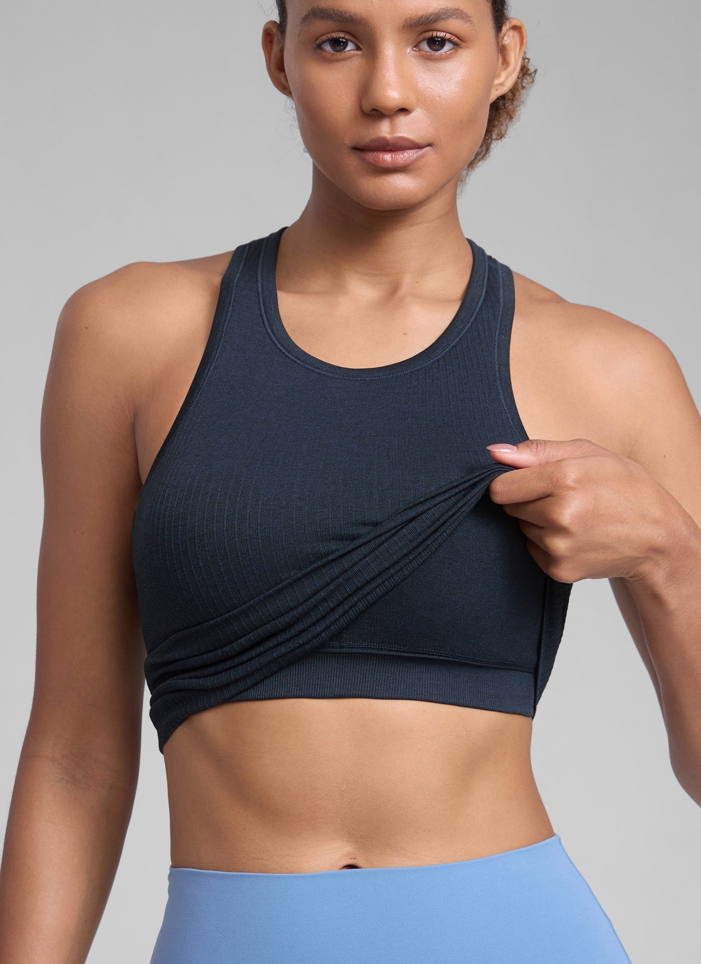 Seamless Racerback Hip Length Tank