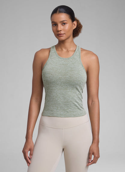 Seamless Racerback Hip Length Tank