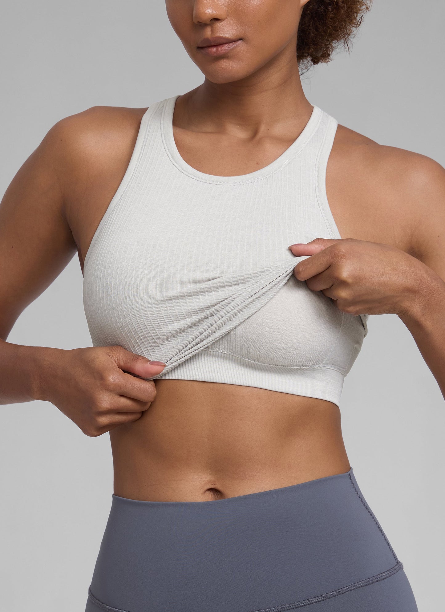 Seamless Racerback Hip Length Tank