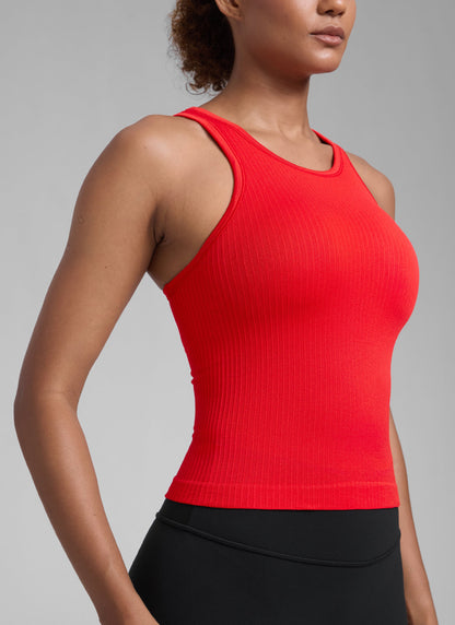Seamless Racerback Hip Length Tank