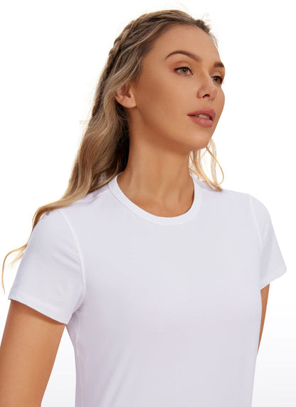 Pima Cotton Classic-Fit Cropped Short Sleeve