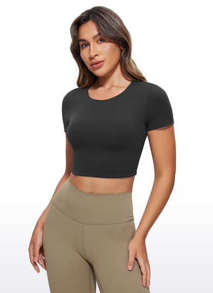 Butterluxe Double Lined Cropped Short Sleeve