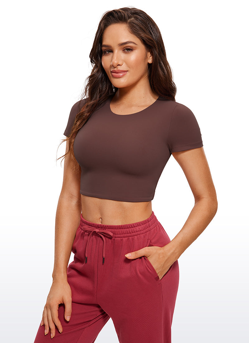 Butterluxe Double Lined Cropped Short Sleeve
