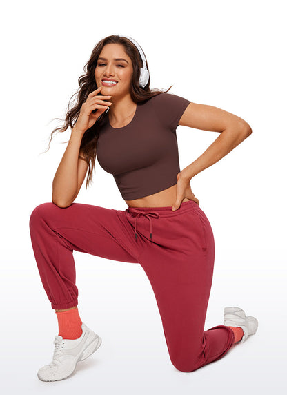 Butterluxe Double Lined Cropped Short Sleeve