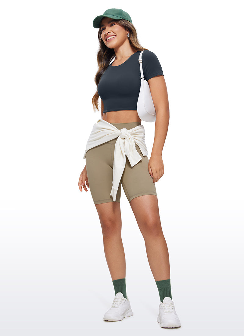 Butterluxe Double Lined Cropped Short Sleeve