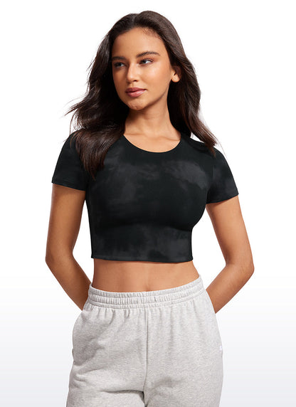 Butterluxe Double Lined Cropped Short Sleeve