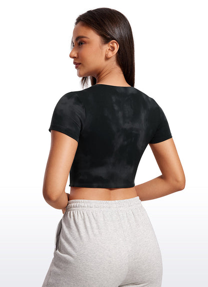Butterluxe Double Lined Cropped Short Sleeve