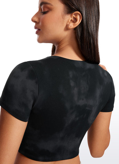 Butterluxe Double Lined Cropped Short Sleeve