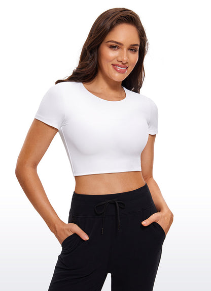 Butterluxe Double Lined Cropped Short Sleeve