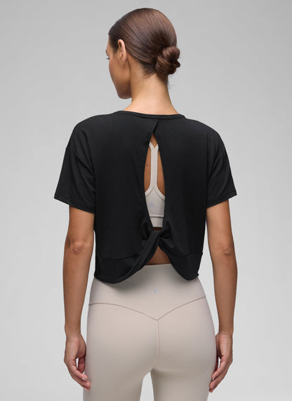 Open Back Cropped Short Sleeve