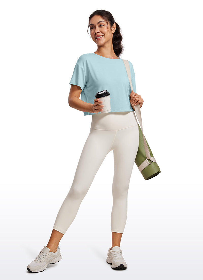 Open Back Cropped Short Sleeve