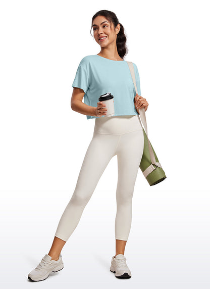 Open Back Cropped Short Sleeve