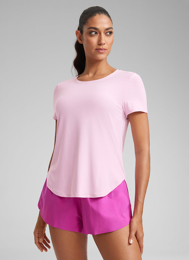 Cloudweight Crewneck Side Slit Short Sleeve