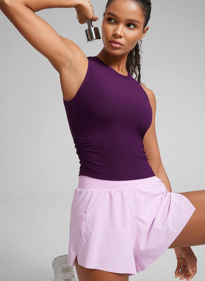 Cloudweight High Neck Ruched Tank