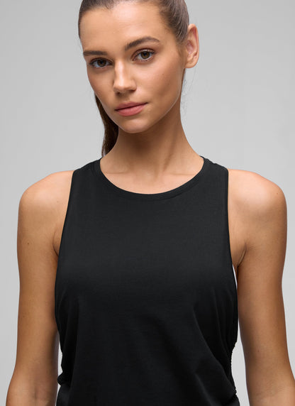 Pima Cotton Racerback Ruched Side Tank