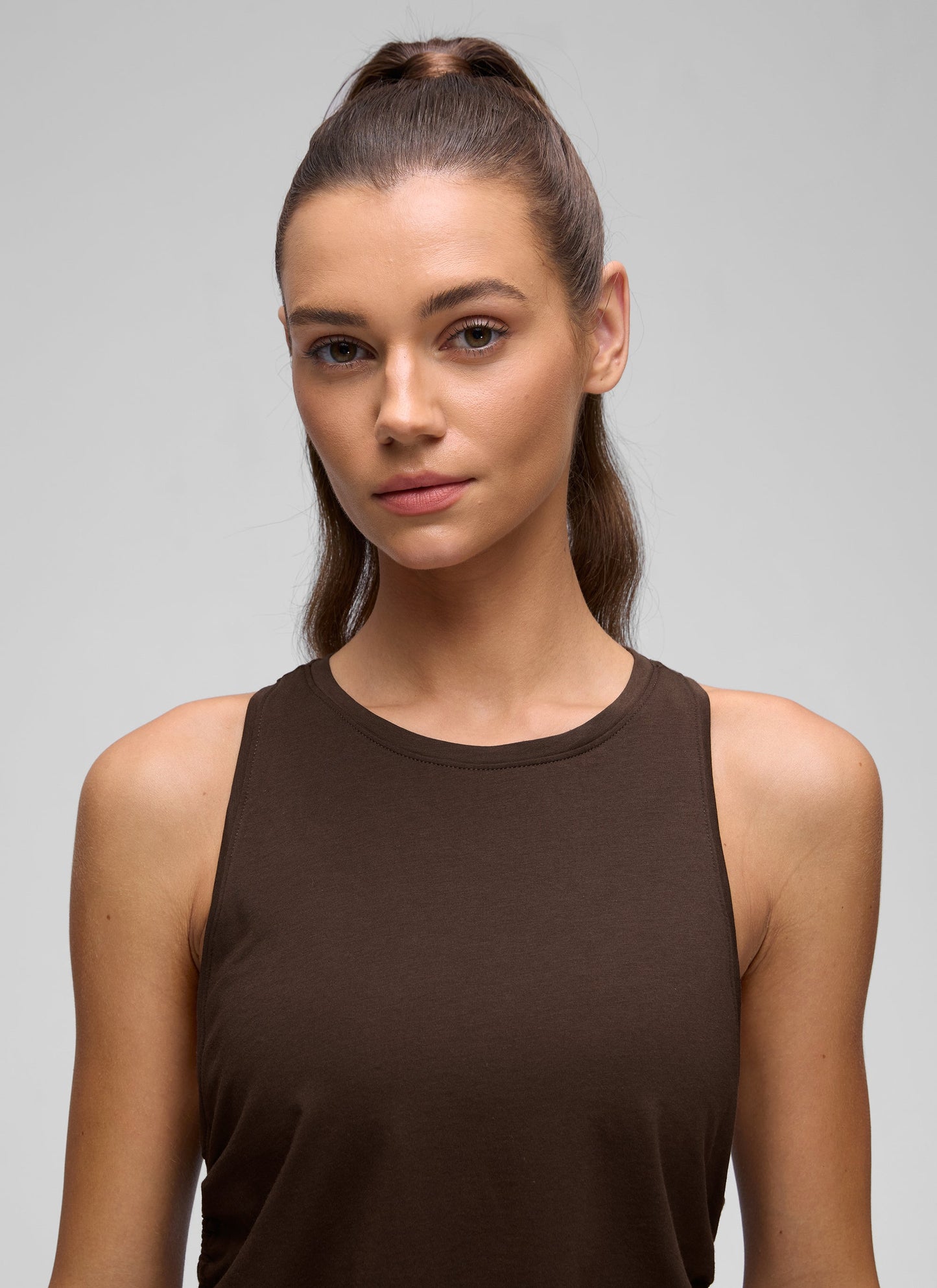Pima Cotton Racerback Ruched Side Tank
