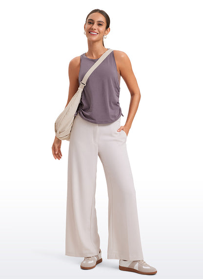 Pima Cotton Racerback Ruched Side Tank