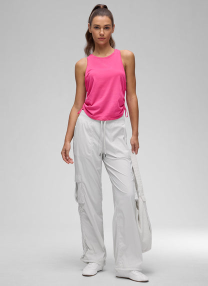 Pima Cotton Racerback Ruched Side Tank
