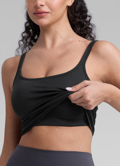Seamless Open Back Yoga Sports Bra