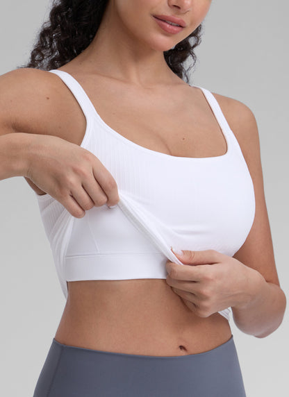 Seamless Open Back Yoga Sports Bra