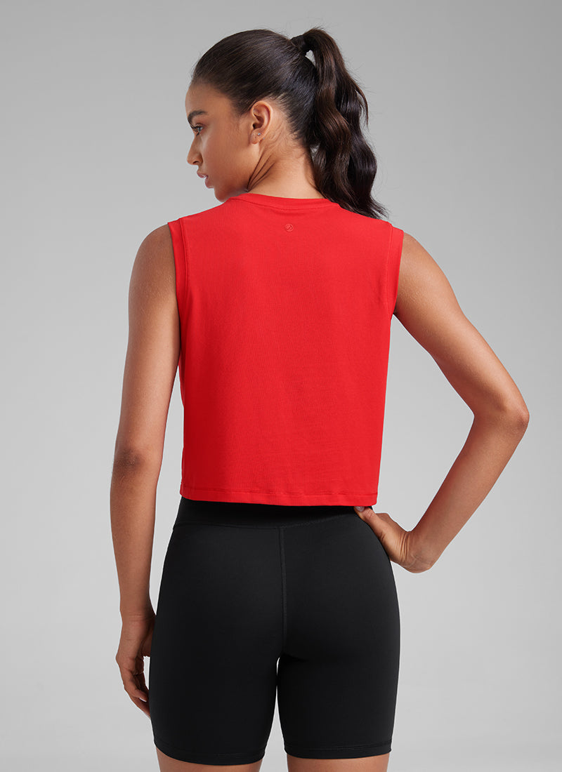 Poly Cotton-Blend Muscle Tank