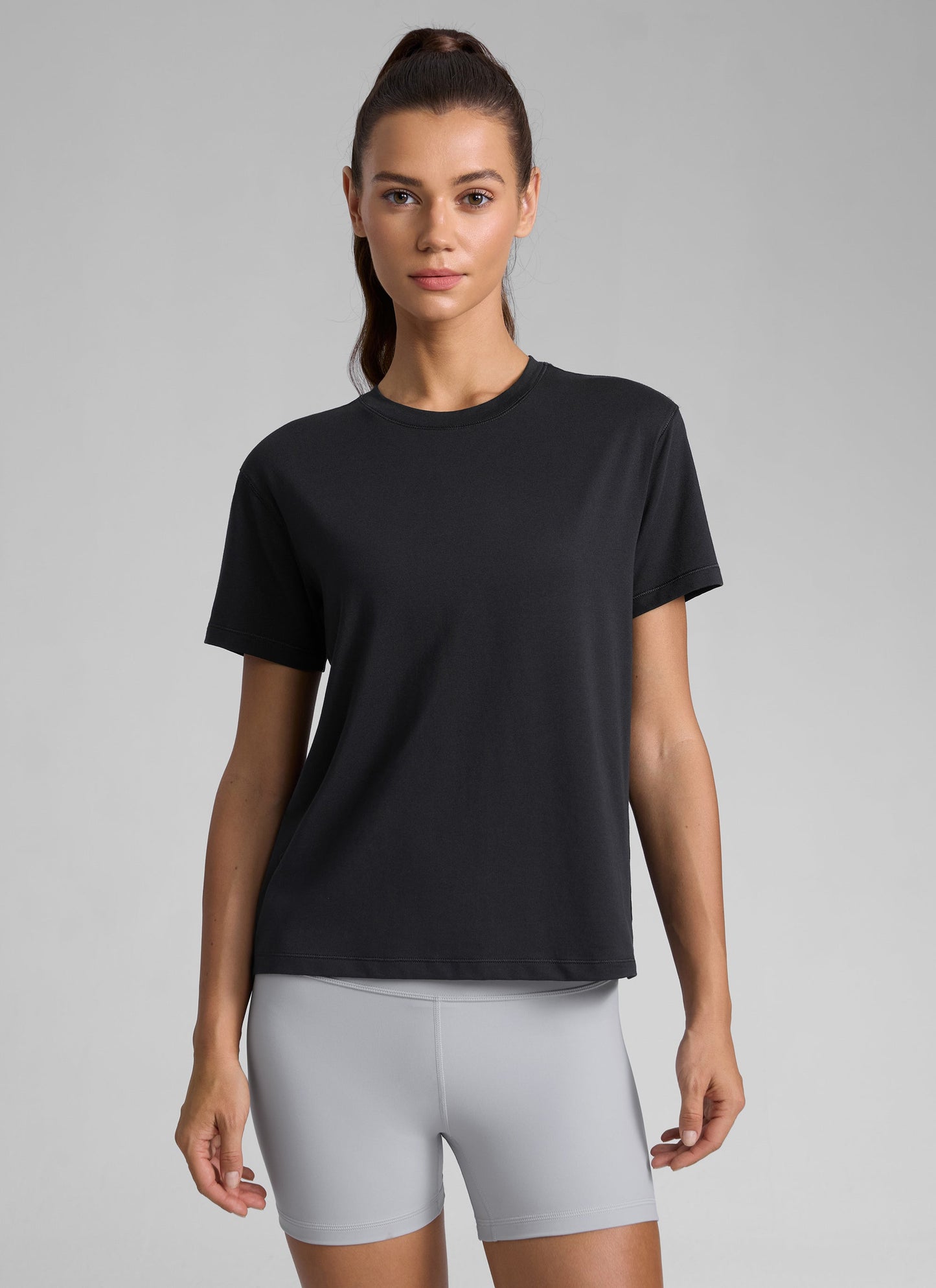 Poly Cotton-Blend Short Sleeves