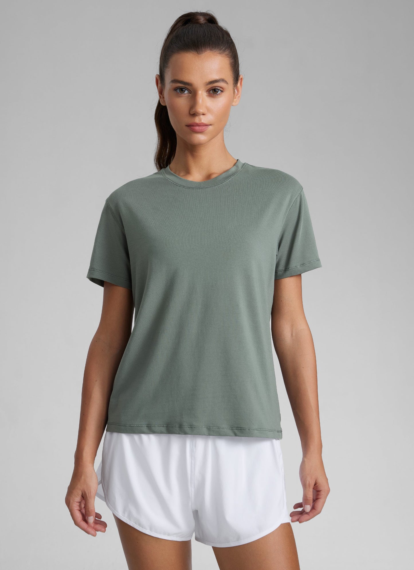 Poly Cotton-Blend Short Sleeves