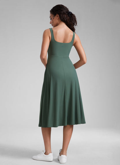 Cloudweight Double Lined Pocket Midi Dress