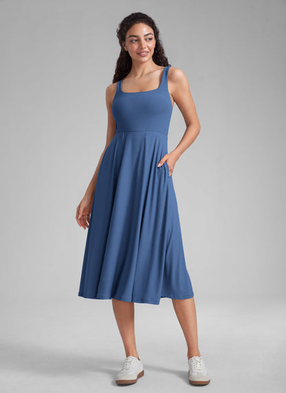 Cloudweight Double Lined Pocket Midi Dress