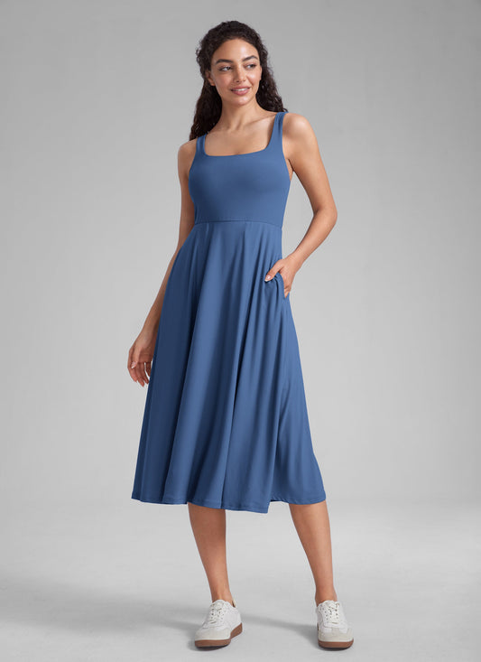 Cloudweight Double Lined Pocket Midi Dress