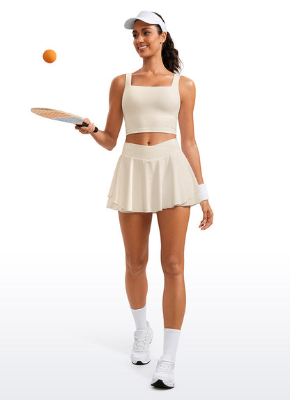 Feathery-Fit Soft Ruffle Layered Skirt 13''