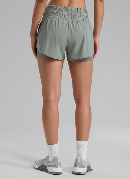 Feathery-Fit Soft  2 in 1 High Rise Short 3''