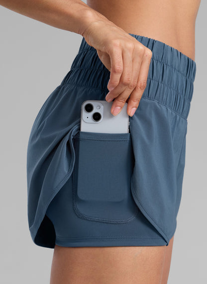 Feathery-Fit Soft  2 in 1 High Rise Short 3''