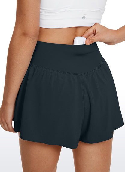 Feathery-Fit Soft 2 in 1 Flowy High Rise Short