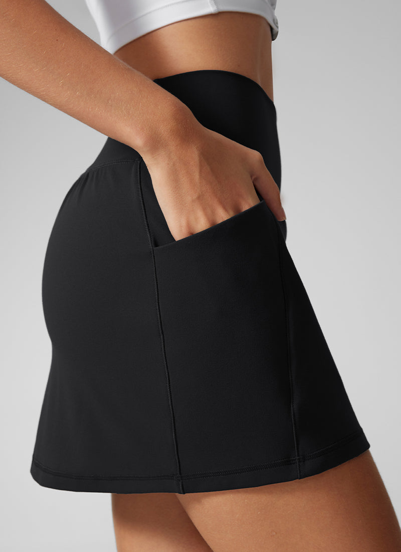 Butterlift® High Rise Pocket A Line Skirt 15''