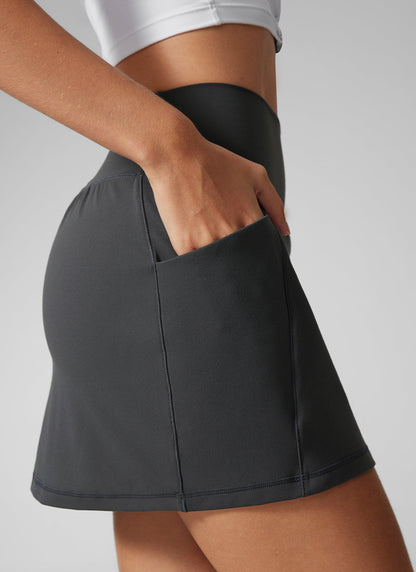 Butterlift® High Rise Pocket A Line Skirt 15''