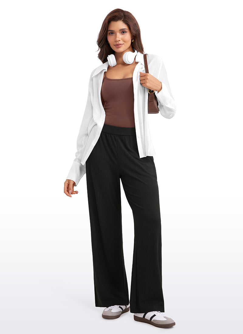 Ribbed High Rise Pocket Sweatpant 30.5"